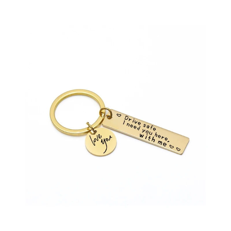 New driving safety keychain gift for boyfriend or girlfriend.