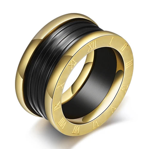 Women Weaving Twisted Gold Color Wedding Rings Stainless Steel Anillos Joyas