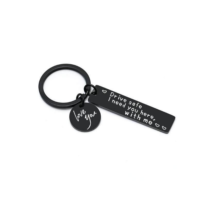 New driving safety keychain gift for boyfriend or girlfriend.