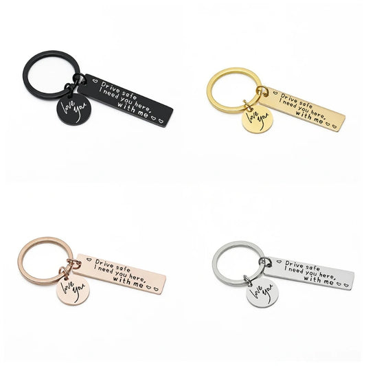 New driving safety keychain gift for boyfriend or girlfriend.