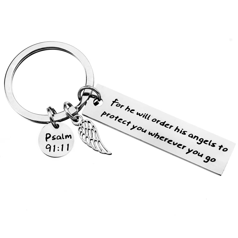 God Keychain Christian Gift, Religious Easter Prayer Keychain, Bible Verse