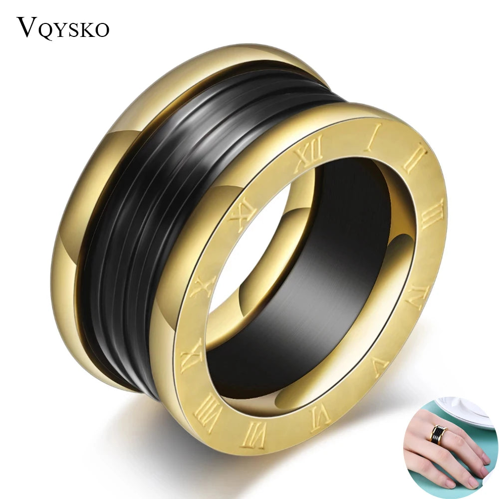 Women Weaving Twisted Gold Color Wedding Rings Stainless Steel Anillos Joyas