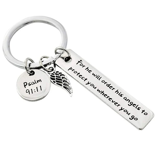 God Keychain Christian Gift, Religious Easter Prayer Keychain, Bible Verse