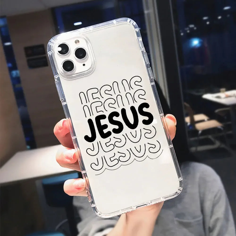 Faith Christian Religious Jesus Phone Case for IPhone 14 11 12 13 15 Pro Max Mini X XS XR 7 8 Plus SE2 Bumper Clear Covers