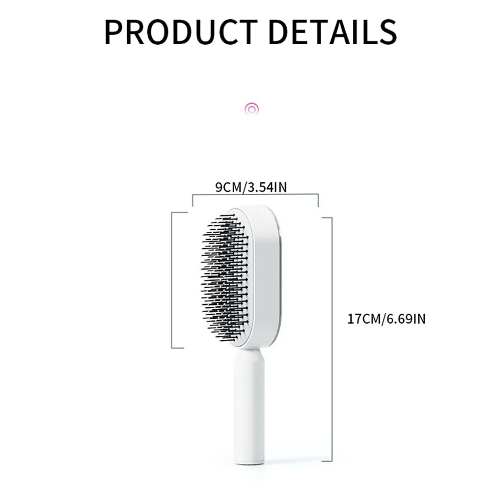 Self-cleaning hair brush, massage, household hair comb, anti-static hair brush, 3D air cushion, hair brushes, hair styling