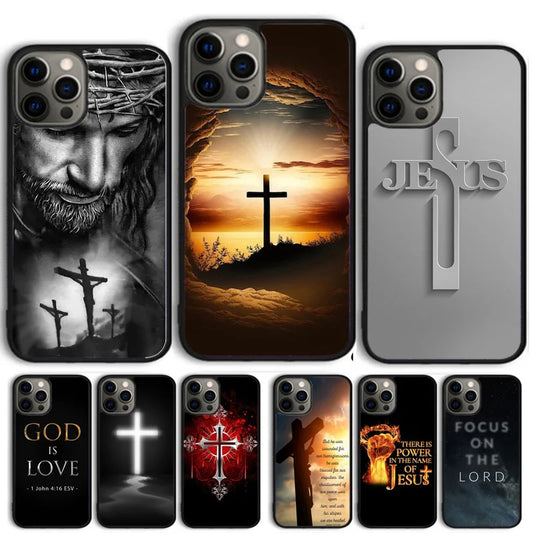 Faith Christian Religious Jesus Phone Case Cover For iPhone 15 16 11 13 14 Pro Max 12 mini Plus X XS Max XR