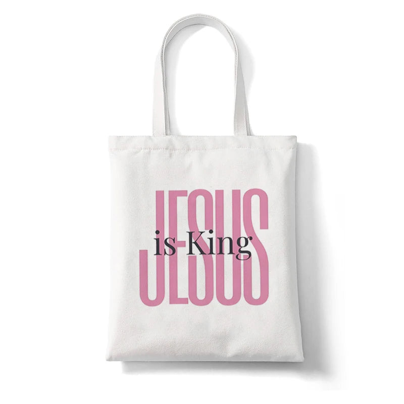 women's bag casual travel shopping religious gift Jesus is king