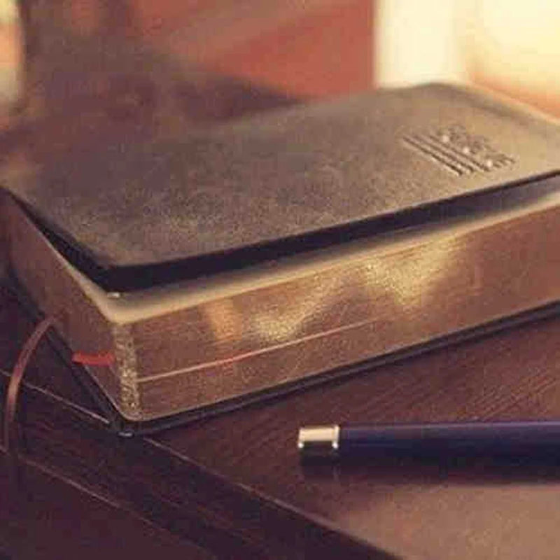 Blank Bible Thick Cover Notebook Book Retro Planner Notepad