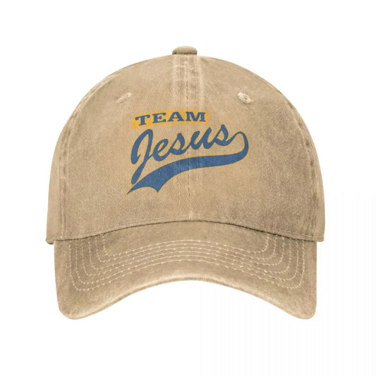 New Christian Team Jesus Baseball Caps Denim Snapback Sun Hat Women Men Cap Hats.