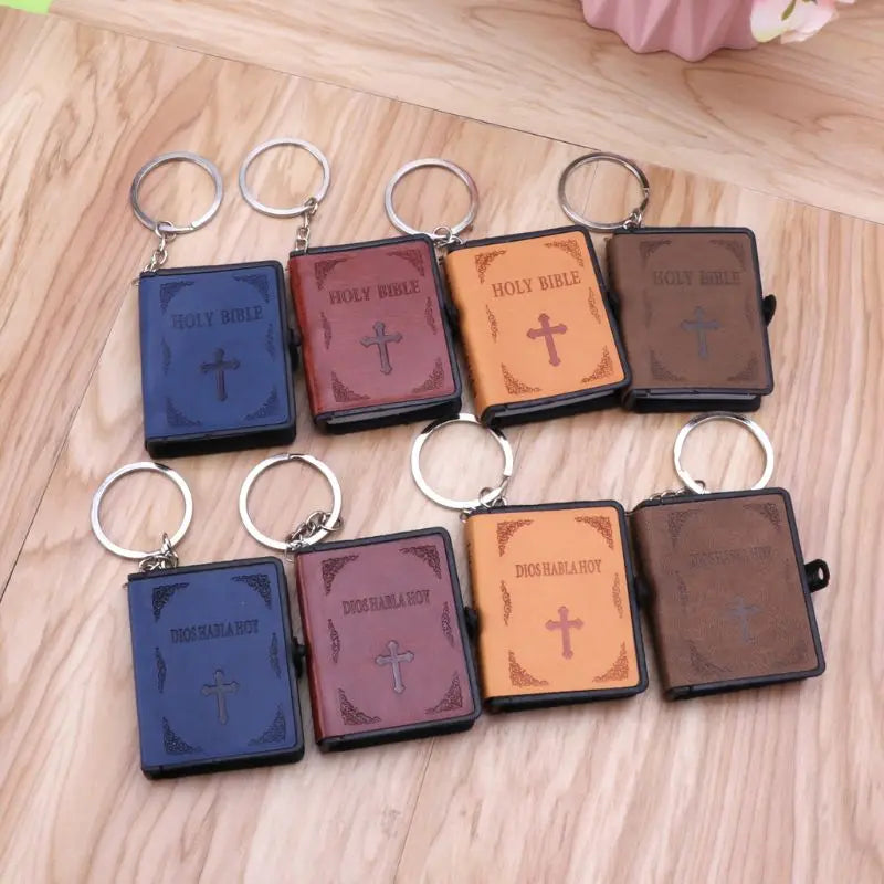 Keychain Miniature Paper Spiritual Christian Jesus Keychain Book