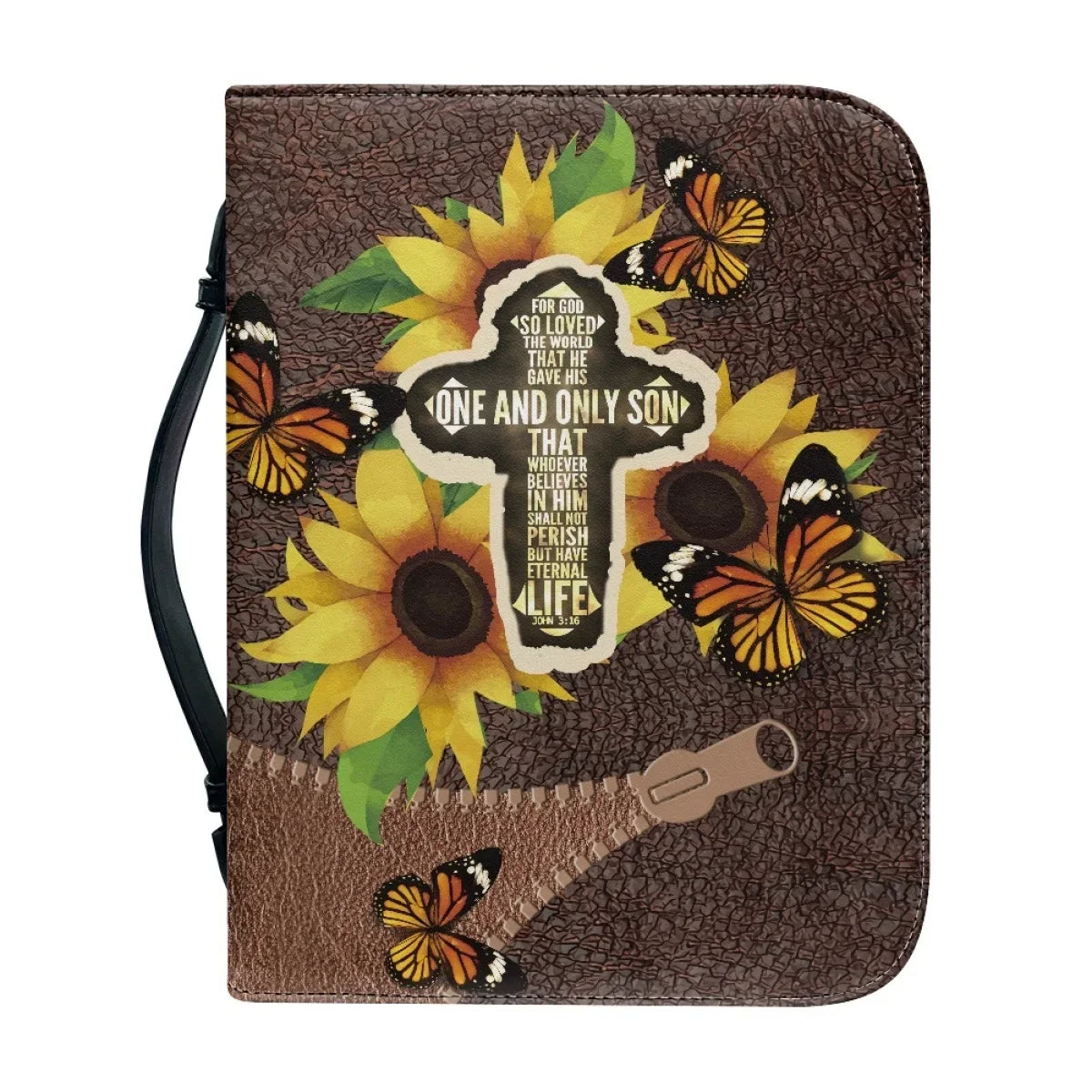 Classic Leather Print Bible Hymns Bible Cover Personalized Book Protective Case High Quality Custom Made Bible Bags