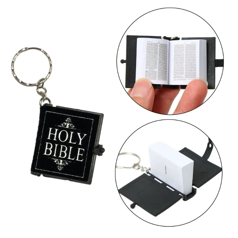 Holy Bible Shape  Books Keychain Mini Bible Shaped  Key Rings