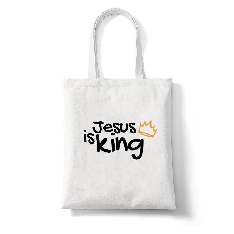 women's bag casual travel shopping religious gift Jesus is king