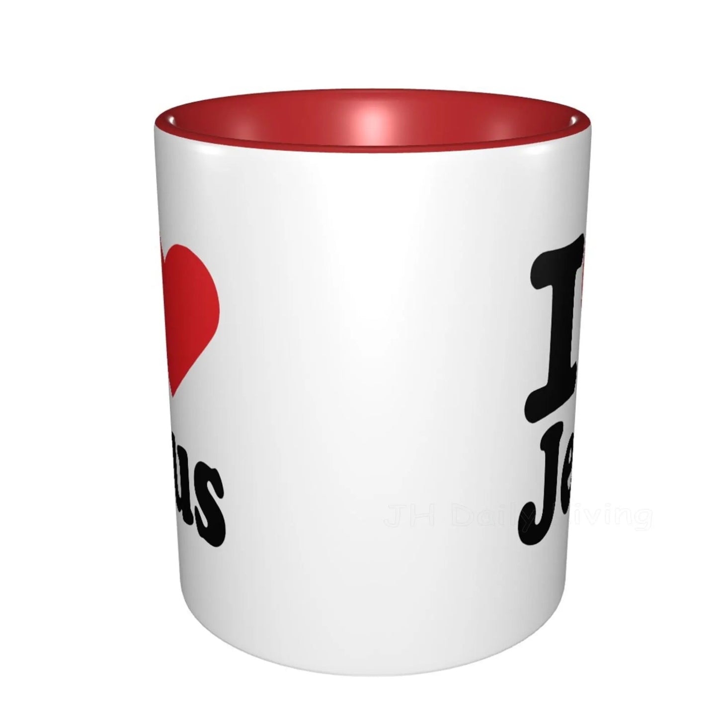 I Love Jesus Print Ceramic Mug Coffee Mugs Tea Cocoa Cup Personalized White Black Red Pink Water Mugs Unique Gifts for Friend