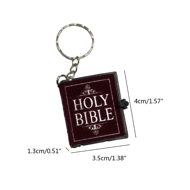 Holy Bible Shape  Books Keychain Mini Bible Shaped  Key Rings