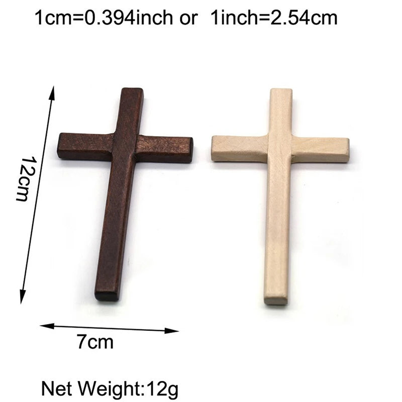 Christian Wooden Cross 12cm(4.7in) Hanging Wall Large Long Crucifix Two Color