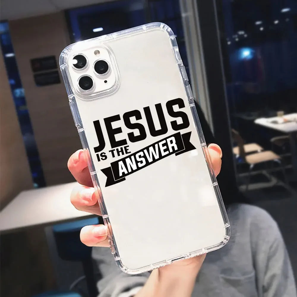 Faith Christian Religious Jesus Phone Case for IPhone 14 11 12 13 15 Pro Max Mini X XS XR 7 8 Plus SE2 Bumper Clear Covers