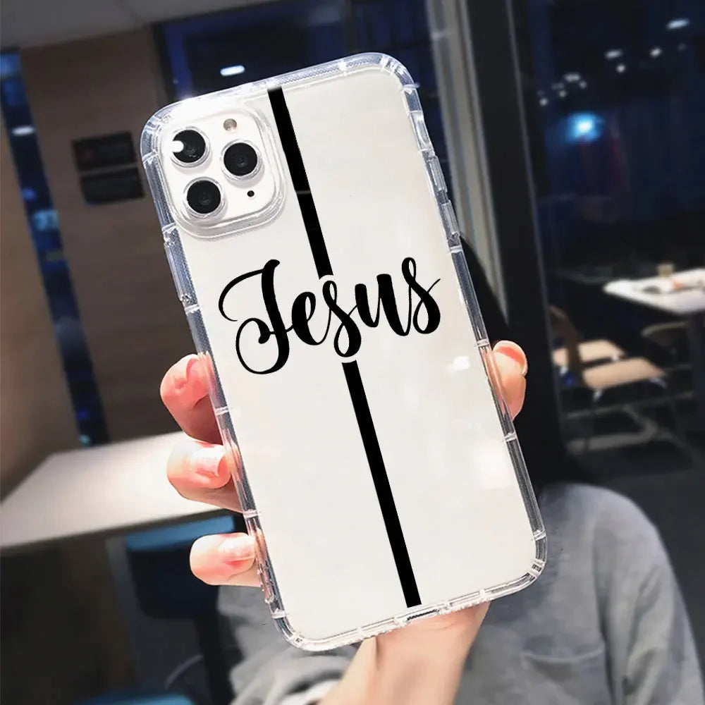 Faith Christian Religious Jesus Phone Case for IPhone 14 11 12 13 15 Pro Max Mini X XS XR 7 8 Plus SE2 Bumper Clear Covers