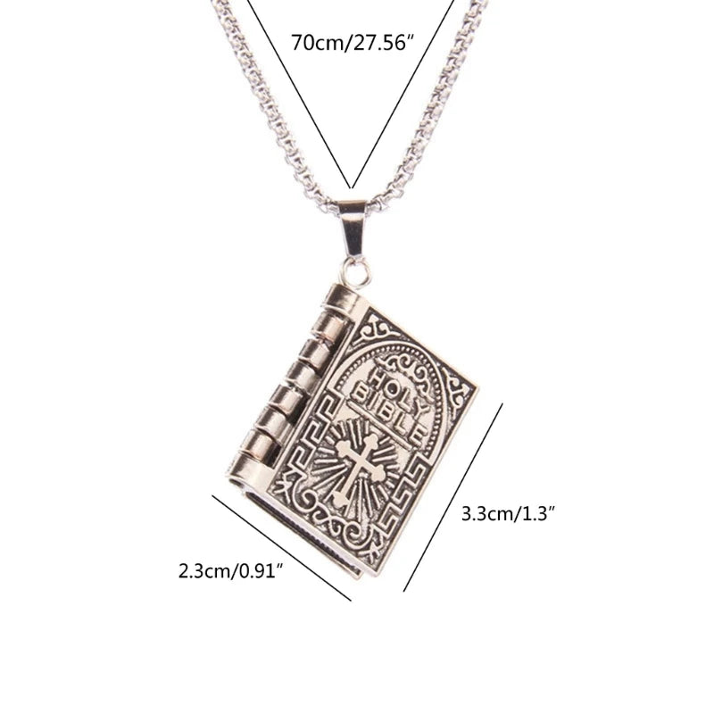 Chain Bible Religious Necklace Unisex Trend Luxury