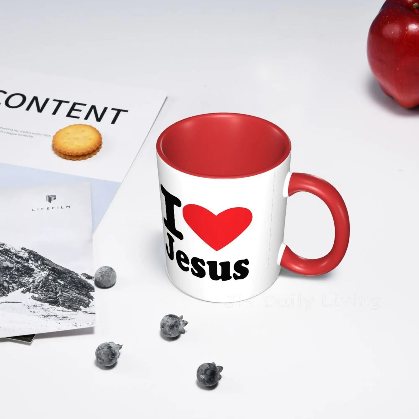 I Love Jesus Print Ceramic Mug Coffee Mugs Tea Cocoa Cup Personalized White Black Red Pink Water Mugs Unique Gifts for Friend