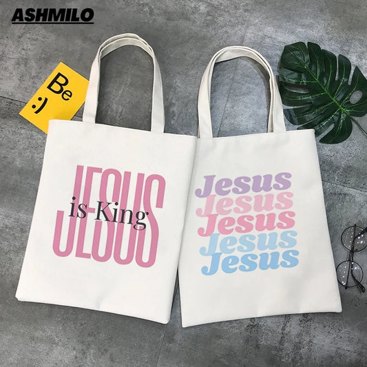 women's bag casual travel shopping religious gift Jesus is king