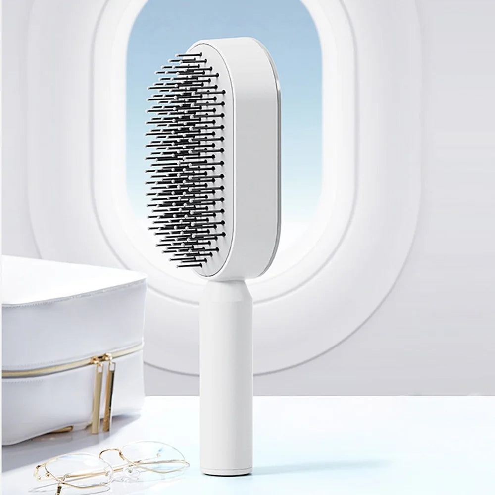 Self-cleaning hair brush, massage, household hair comb, anti-static hair brush, 3D air cushion, hair brushes, hair styling